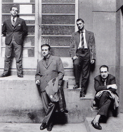 El Grupo de Barcelona - Jaime Gil, J.A Goytisolo, Carlos Barral y J.M Castellet