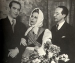 Federoco García Lorca con Margarita Xirgu actriz de Yerma
