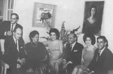 Pedro Biava, Daniel Caicedo, Amira de la Rosa, Olga Chams Eljach, Alfredo de la Espriella, Alicia Chams y Antonio Escribano.