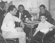 Rogerio Tenorio con Marcos Papa y Luis Carlos, su hermano y su hijo &Aacute;lvaro